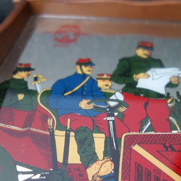 Vintage Clement Paris Cycles & Automobiles Mirror Glass Tray - Picture 4 of 12